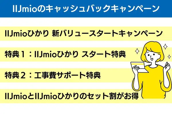 IIJmioのキャッシュバックキャンペーン