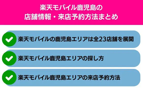 楽天モバイル鹿児島の店舗情報・来店予約方法まとめ