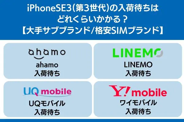 iphonese3 入荷待ち 格安 SIM