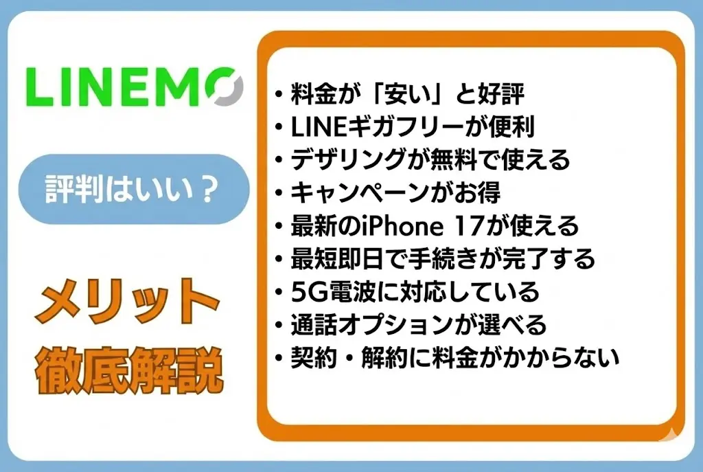 LINEMOの評判・口コミからわかるメリット