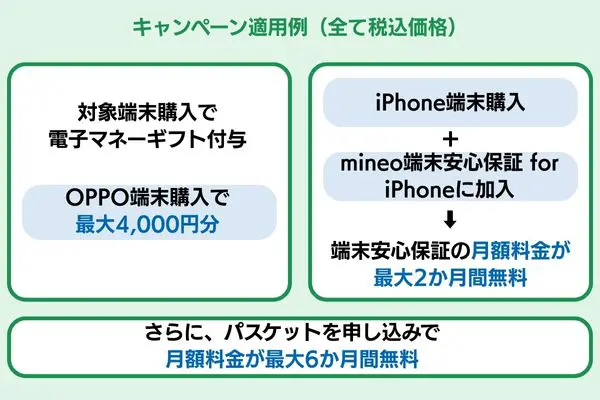 mineoのキャンペーン適用例