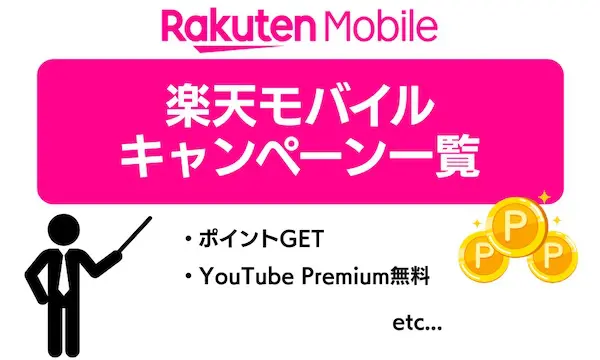 楽天モバイルキャンペーン一覧