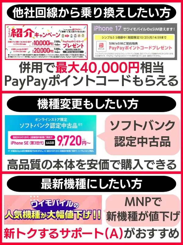 ワイモバイル おすすめキャンペーンまとめ