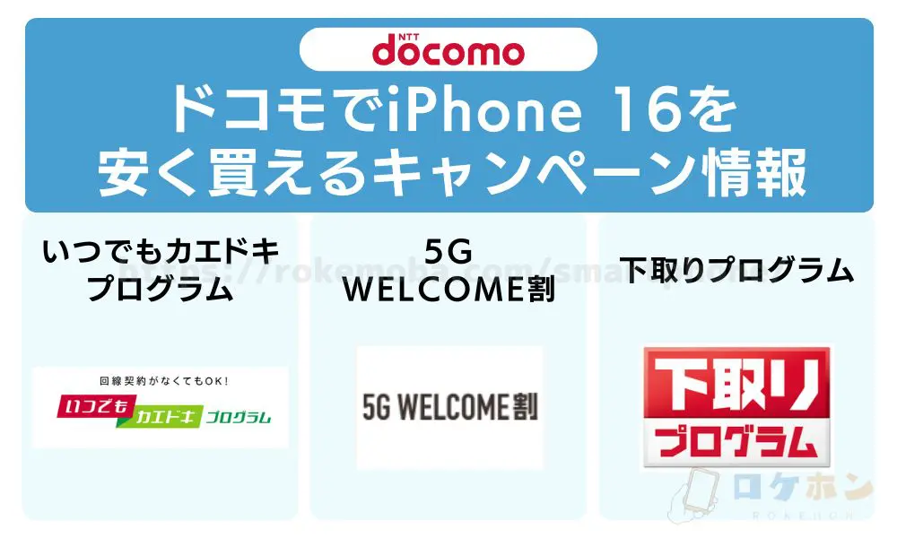 ドコモでiPhone16を安く買えるキャンペーン情報