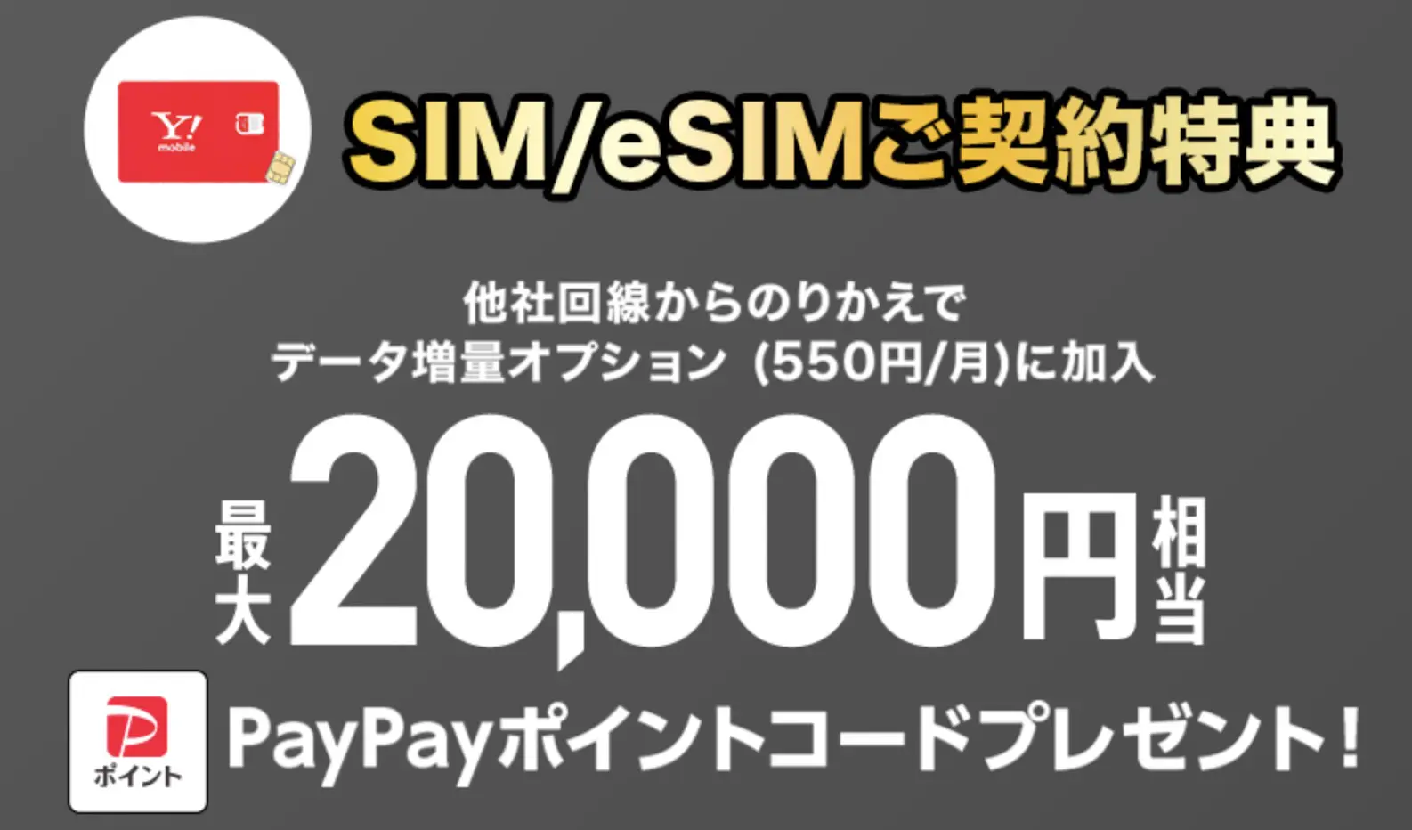 ワイモバイルSIMキャンペーンロゴ